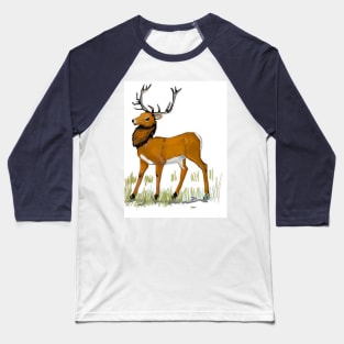 Stately Hart Deer Baseball T-Shirt